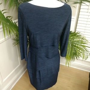 💰Two for $60 - Tahari 3/4 sleeve shift layer dress